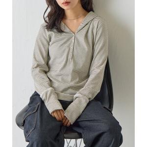 tシャツ コンパクトフーディーロンT レディース