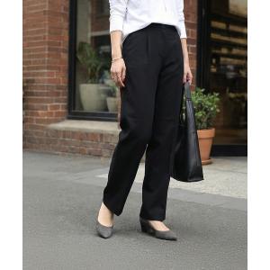 パンツ 内ゴム伸縮ストレートパンツ レディース