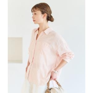 ブラウス シャツ 「ふんわり柔らかな肌当たり」リネンシャツ レディース