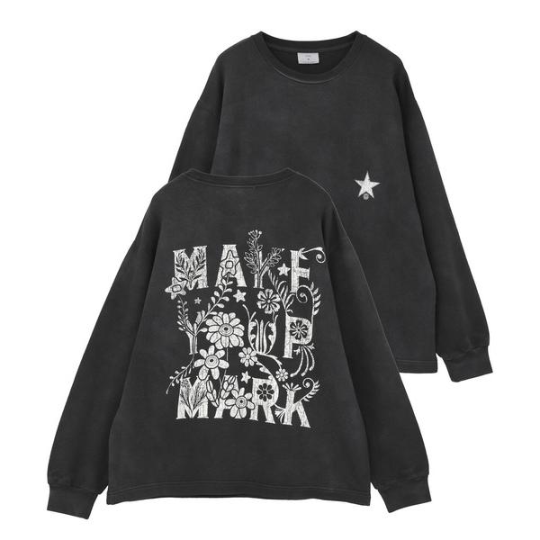 トレーナー スウェット PIGMENT DYED BACK PRINT SWEAT レディース メン...