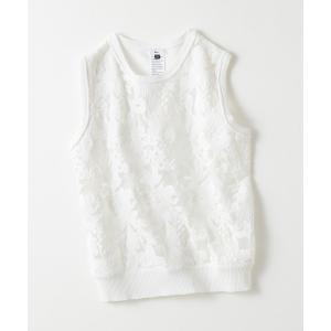 ベスト ジレ レースニットベスト レディース
