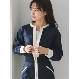 ブラウス シャツ 入学式 卒業式 バイカラーピンタック2WAYブラウス レディース