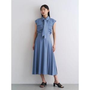 スカート 入学式 卒業式 デニムライクサイドタックフレアスカート