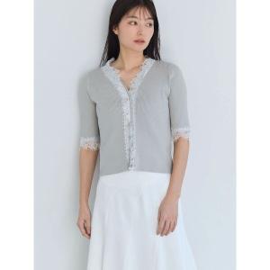 ニット セーター 入学式 卒業式 レースフリルリブニット レディース