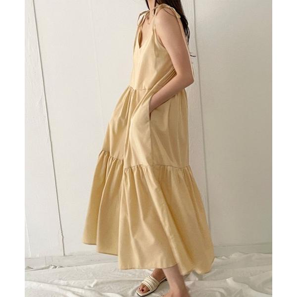 ワンピース ティアードキャミロングワンピース
