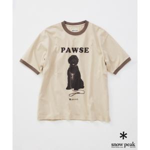 tシャツ snow peak / スノーピーク 別注 ラスティング ドッグ リンガー Tシャツ メンズ