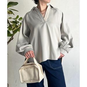 ブラウス シャツ パウダーストレッチブラウス レディース