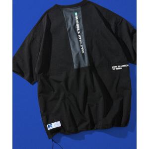 tシャツ 限定展開 RUSSELL ATHLETIC×FREAK'S STORE ラッセル アスレチック 別注 ビッグシルエット 切り替えバックデザイン ヘムコード Tシャツ