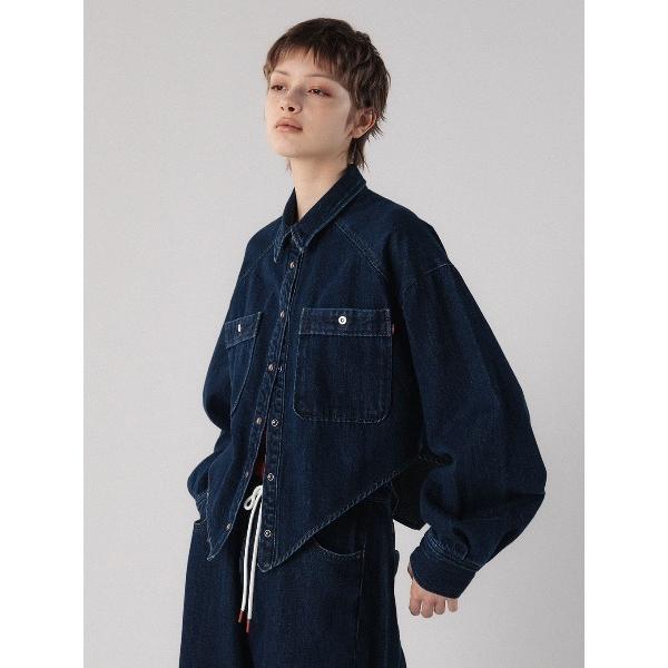 ブラウス シャツ EDGE DENIM SHIRT レディース