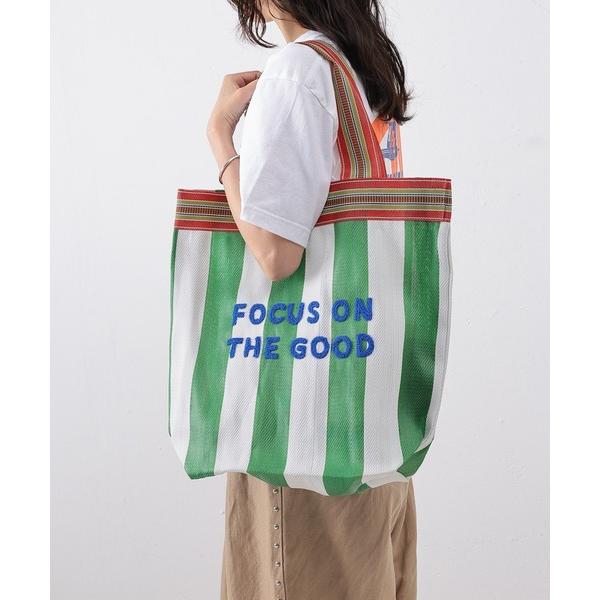 トートバッグ 刺繍メッシュトートバッグ レディース