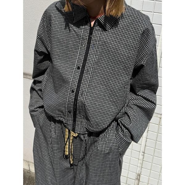 ブラウス シャツ DADDY CHECK ZIP UP SHIRT レディース