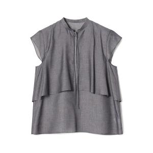 TOMORROWLAND collection ブラウス シャツ コットンシルクシャンブレー