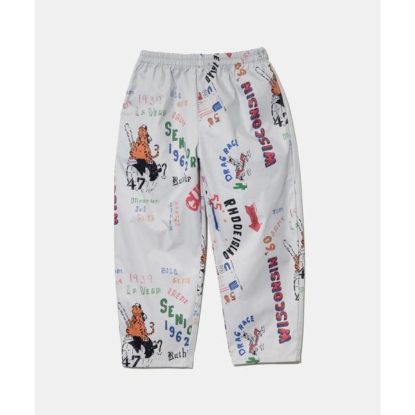 パンツ Lime.inc/ライムインク　ソフトツイル 落書き 総柄パンツ レディース