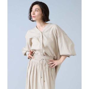 ブラウス シャツ Vカラーブラウス レディース