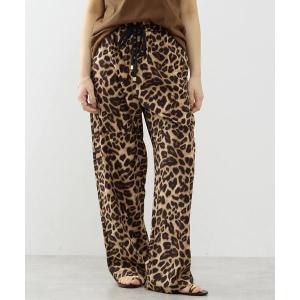 パンツ レオパード柄ALLゴムリラックスパンツ レディース