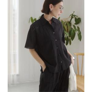 ブラウス シャツ 「接触冷感 / セットアップ対応」パッチワーク 刺繍 シャツ / 夏服 レディース