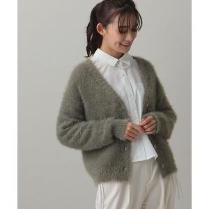 「GLOBAL WORK」 ニットカーディガン MEDIUM カーキ レディース