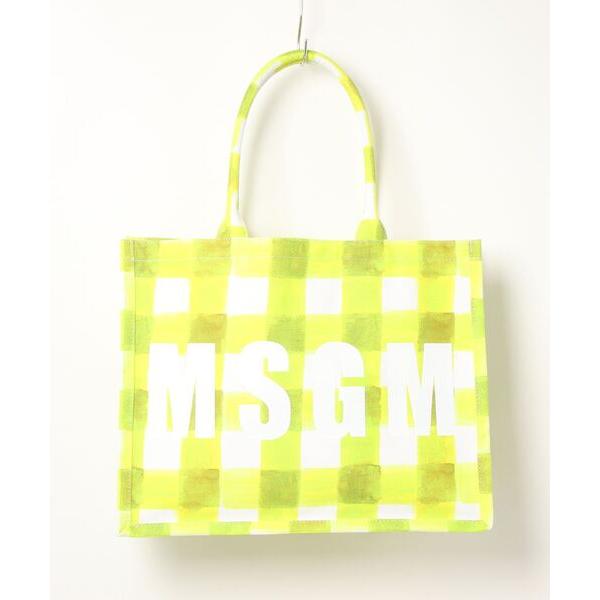「MSGM」 トートバッグ ONE SIZE ライム レディース