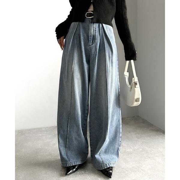 「Java」 デニムパンツ X-LARGE ブルー レディース