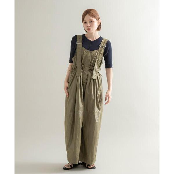 「KBF」 オーバーオール ONE カーキ レディース