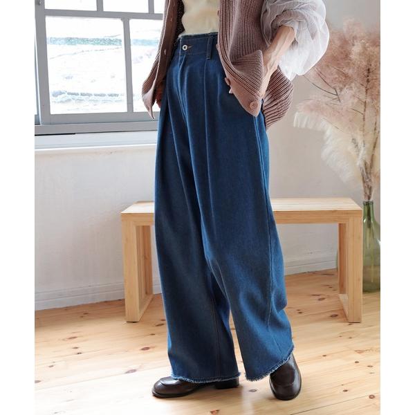 「Crisp」 デニムパンツ FREE ネイビー レディース