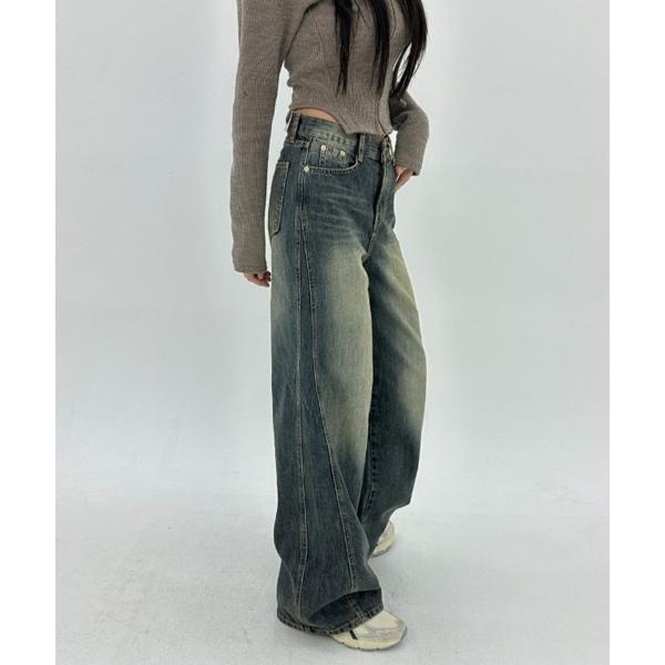 「by muni:r」 デニムパンツ MEDIUM ブルー レディース