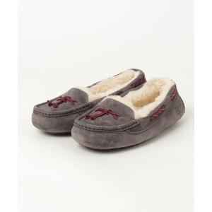 「UGG」 モカシンシューズ 23cm グレー レディース