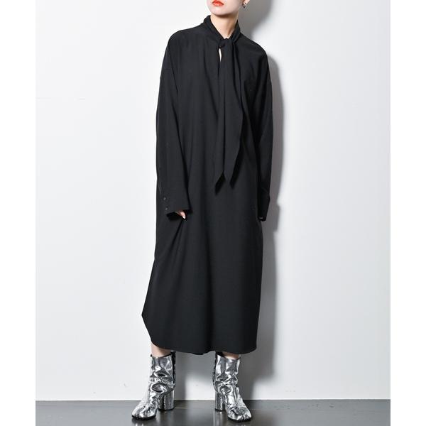 「CITYSHOP」 長袖ワンピース 36 ブラック レディース