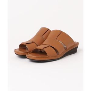 「Piedi Nudi」 「hocco」フラットサンダル 23.0cm キャメル レディース