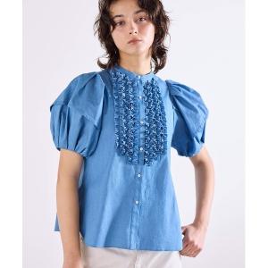 ブラウス シャツ modern tuck frill volume sleeve blouse レディース