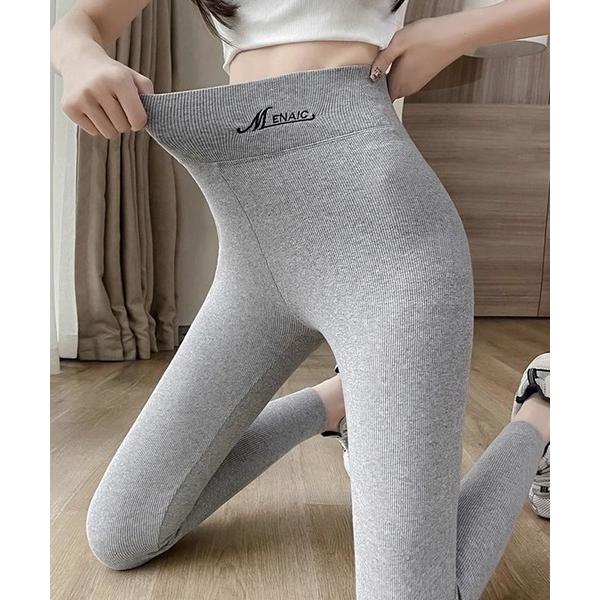 レギンス スパッツ ハイウエストストレッチリブレギンス レディース