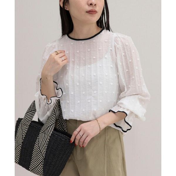 ブラウス シャツ 「大人気シリーズの最新作」バック釦配色ギャザーブラウス レディース