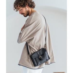 ショルダーバッグ mko13478-Synthetic Leather Compact Flap Bag フラップバッグ(MGN-261-055) メンズ