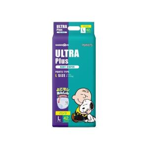 ベビー ULTRAPlus ウルトラプラス スヌーピー Lサイズ（9〜14kg）42枚「1枚当たり23.8円」