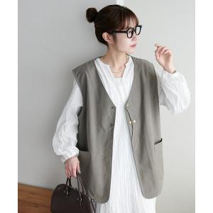 ブラウス シャツ 「Enlude」バックサテンハンティングベスト レディース メンズ