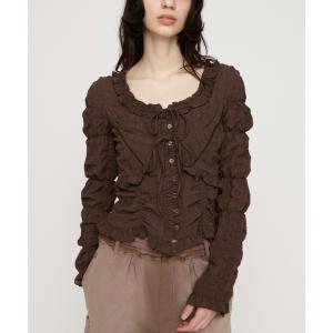 ブラウス シャツ RIBBON FRILL BL リボンフリルブラウス 春服 レディース