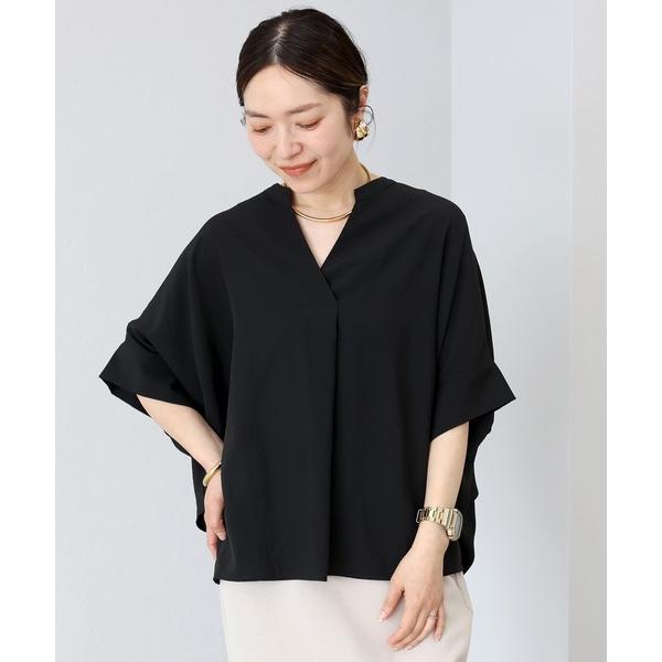 ブラウス シャツ エステルローンバックフリルドルマンブラウス レディース