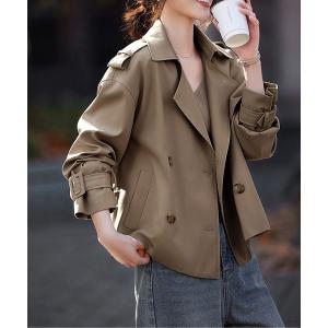 トレンチコート コート ショートトレンチコート レディース