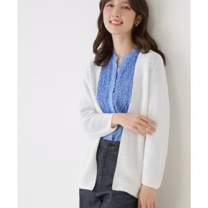 カーディガン 「手洗い可／日本製」着流しカーディガン レディース