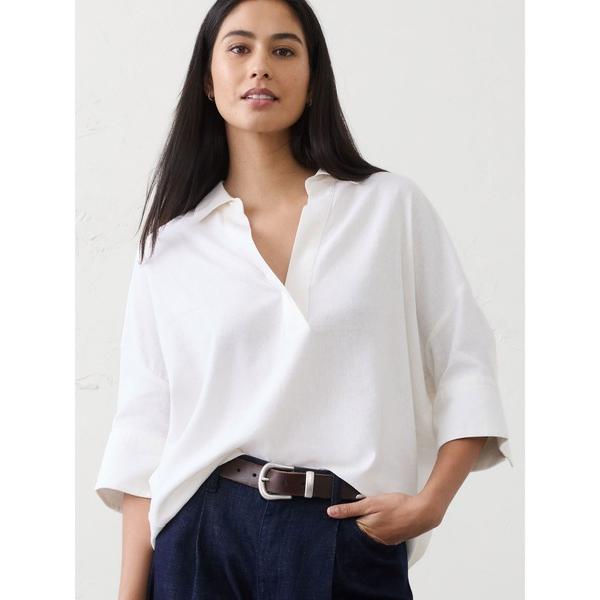 リネンシャツ ブラウス シャツ 半袖 BANANA REPUBLIC FACTORY STORE　　...