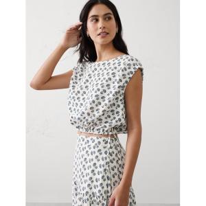 リネンシャツ ブラウス シャツ BANANA REPUBLIC FACTORY STORE　　リネンブレンド サイドタイ トップス レディース