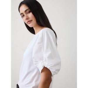 tシャツ 半袖 BANANA REPUBLIC FACTORY STORE　　ミックスメディア ボリュームスリーブ トップ レディース