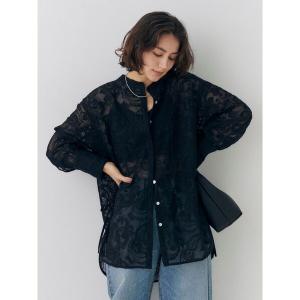 ブラウス シャツ レース刺繍ルーズシャツ レディース