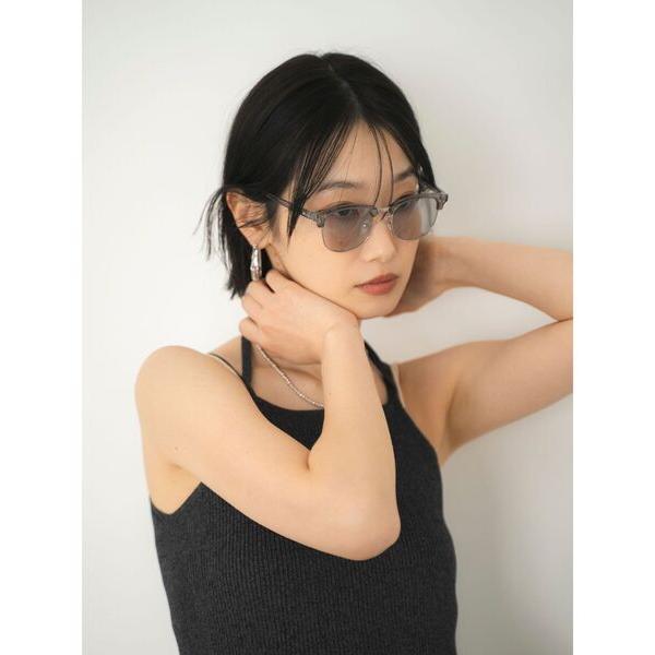 サングラス クリアハーフリムカラーサングラス レディース
