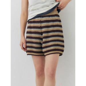 パンツ ニットハーフパンツ レディース
