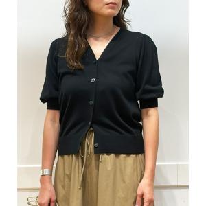 カーディガン BANANA REPUBLIC FACTORY STORE　　日本限定 パフスリーブ Vネック カーディガン レディース