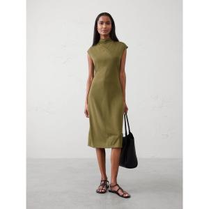 ワンピース 半袖 BANANA REPUBLIC FACTORY STORE　　モックネック ミディワンピース
