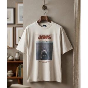 tシャツ 「JAWS/ジョーズ」USD加工アートワークプリント半袖Tシャツ メンズ レディース