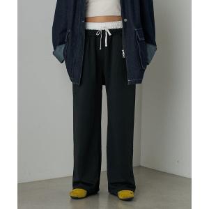 パンツ 裏毛ドッキングパンツ レディース