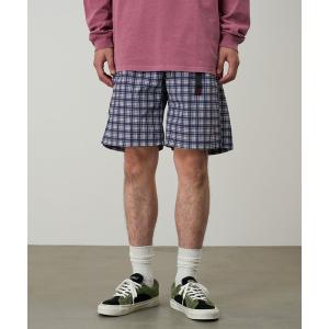 ワイドパンツ パンツ CHECKERED SHELL SHORT / チェッカードシェルショーツ Gramicci グラミチ メンズ レディース